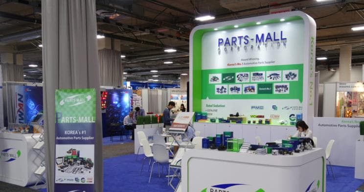 Parts-Mall trade show booth